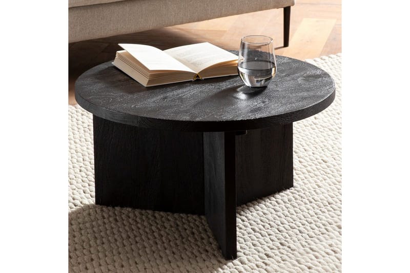 Soffbord Wohnling Massivt trä rund 60 cm klassisk bas lantligt - Möbler - Vardagsrum - Soffbord & vardagsrumsbord - Soffbord