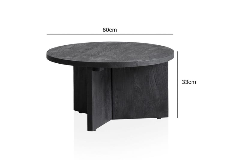 Soffbord Wohnling Massivt trä rund 60 cm klassisk bas lantligt - Möbler - Vardagsrum - Soffbord & vardagsrumsbord - Soffbord