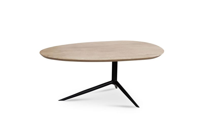 Soffbord Wohnling Massivt trä vitlaserat 86 cm ovalt modern - Möbler - Vardagsrum - Soffbord & vardagsrumsbord - Soffbord