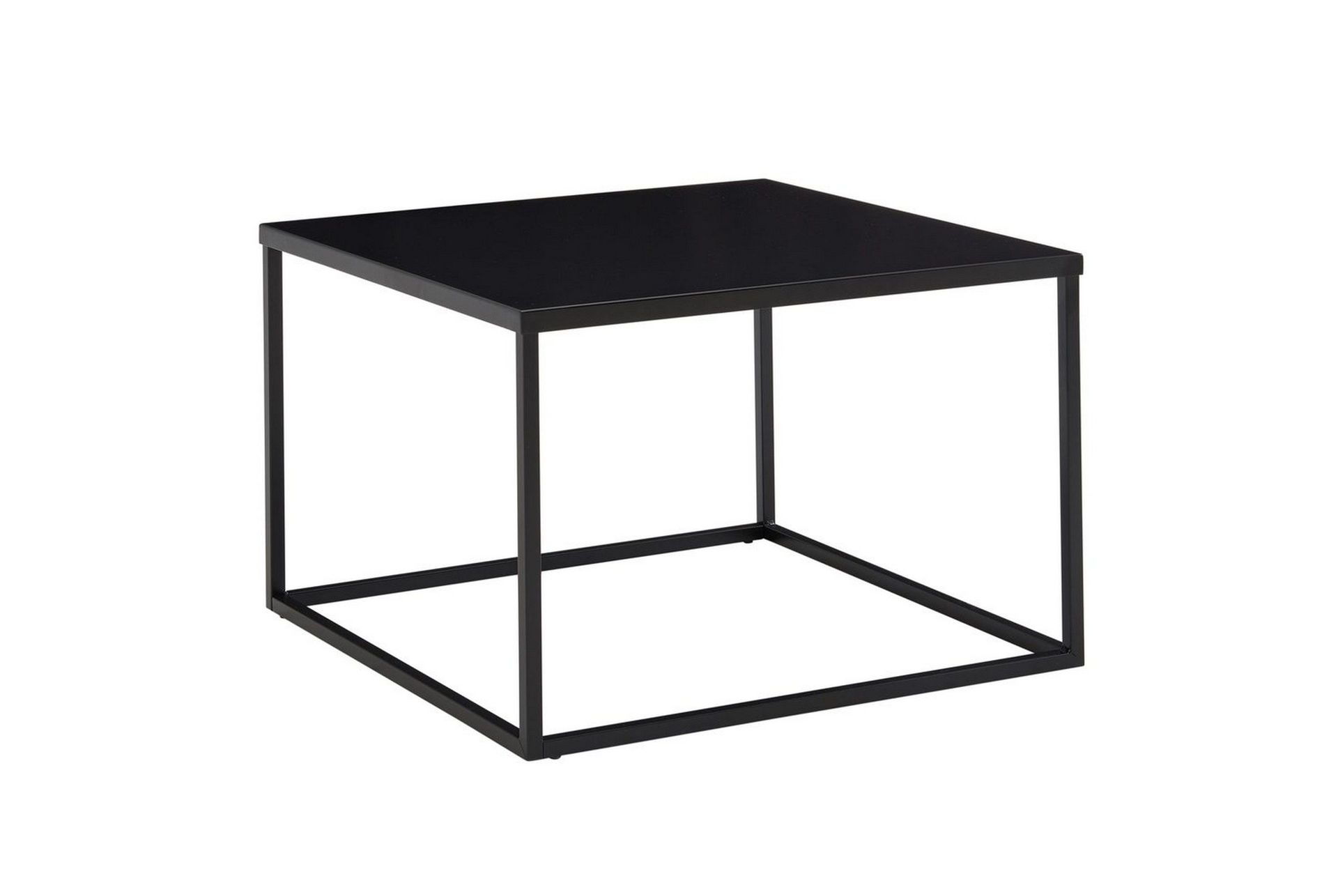 Soffbord Wohnling metall fyrkantig, modern stil Svart - Svart