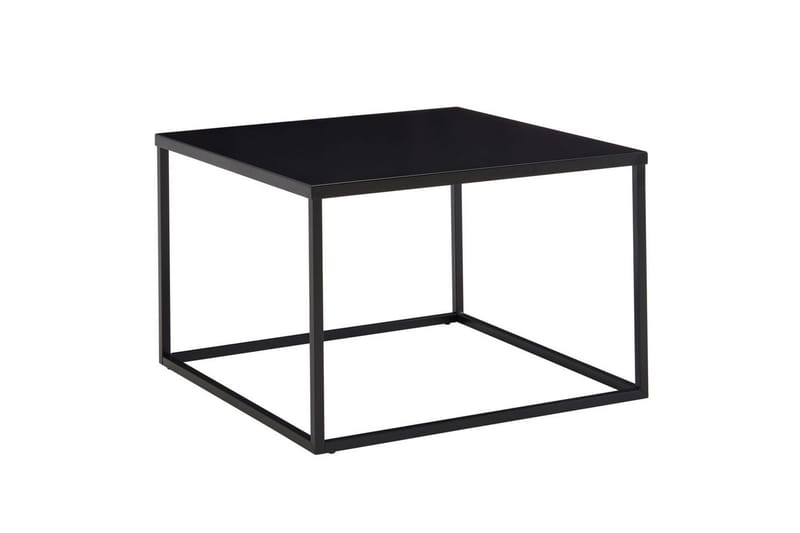 Soffbord Wohnling metall fyrkantig, modern stil Svart - Svart - Möbler - Vardagsrum - Soffbord & vardagsrumsbord - Soffbord