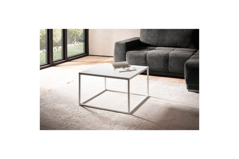 Soffbord Wohnling metall fyrkantig, modern stil Vit - Vit - Möbler - Vardagsrum - Soffbord & vardagsrumsbord - Soffbord