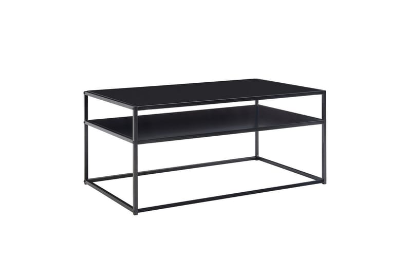 Soffbord Wohnling metall rektangulär med bricka, modern stil Svart - Svart - Möbler - Vardagsrum - Soffbord & vardagsrumsbord - Soffbord