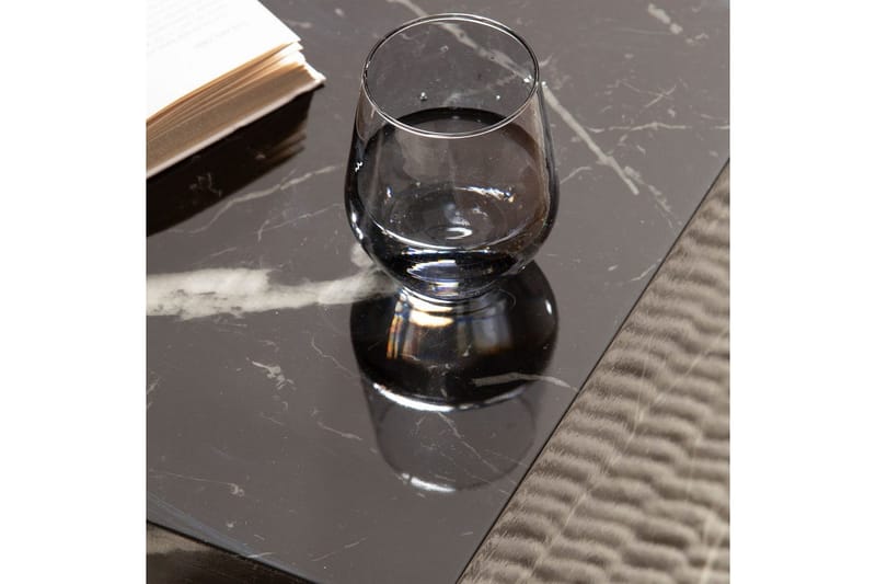 Soffbord Wohnling MONOBLOC marmorausseende 40x40x45 cm, modern stil Marmor Svart - Marmor Svart - Möbler - Vardagsrum - Soffbord & vardagsrumsbord - Soffbord