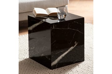 Soffbord Wohnling MONOBLOC marmorausseende 40x40x45 cm, modern stil Marmor Svart - Marmor Svart - Möbler - Vardagsrum - Soffbord & vardagsrumsbord - Soffbord