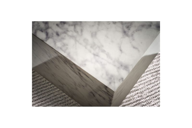 Soffbord Wohnling MONOBLOC marmorausseende 40x40x45 cm, modern stil Marmor Vit - Marmor Vit - Möbler - Vardagsrum - Soffbord & vardagsrumsbord - Marmorbord