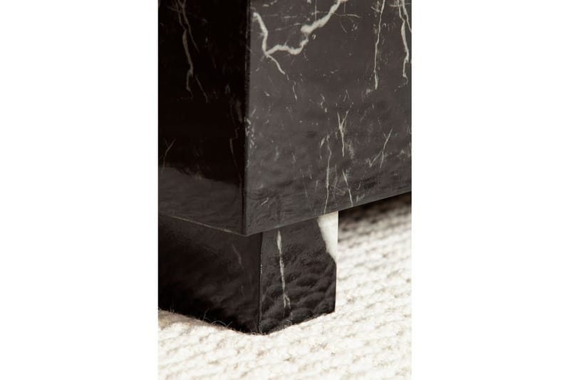 Soffbord Wohnling MONOBLOC modernt utseende, 60x60x35 cm, med släda ben Marmor Svart - Marmor Svart - Möbler - Vardagsrum - Soffbord & vardagsrumsbord - Soffbord