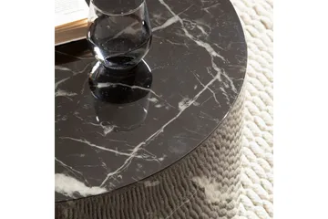 Soffbord Wohnling MONOBLOC rund 60 cm, modern stil Marmor Svart - Marmor Svart - Möbler - Vardagsrum - Soffbord & vardagsrumsbord - Soffbord