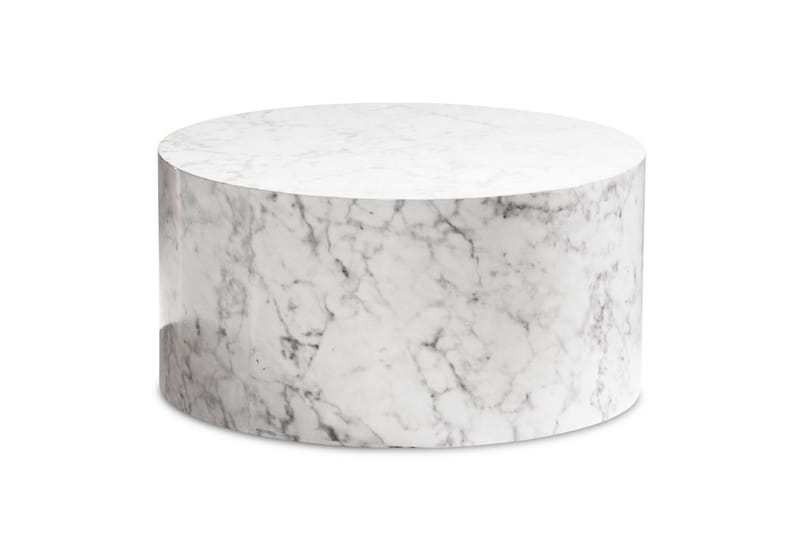 Soffbord Wohnling MONOBLOC rund 60 cm, modern stil Marmor Vit - Marmor Vit - Möbler - Vardagsrum - Soffbord & vardagsrumsbord - Soffbord