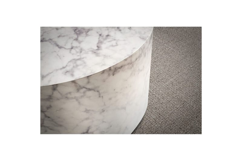 Soffbord Wohnling MONOBLOC rund 60 cm, modern stil Marmor Vit - Marmor Vit - Möbler - Vardagsrum - Soffbord & vardagsrumsbord - Soffbord