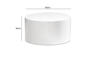 Soffbord Wohnling MONOBLOC rund 60 cm, modern stil Vit - Vit - Möbler - Vardagsrum - Soffbord & vardagsrumsbord - Soffbord