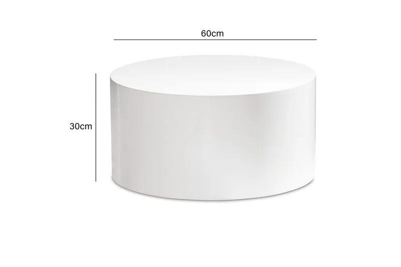 Soffbord Wohnling MONOBLOC rund 60 cm, modern stil Vit - Vit - Möbler - Vardagsrum - Soffbord & vardagsrumsbord - Soffbord