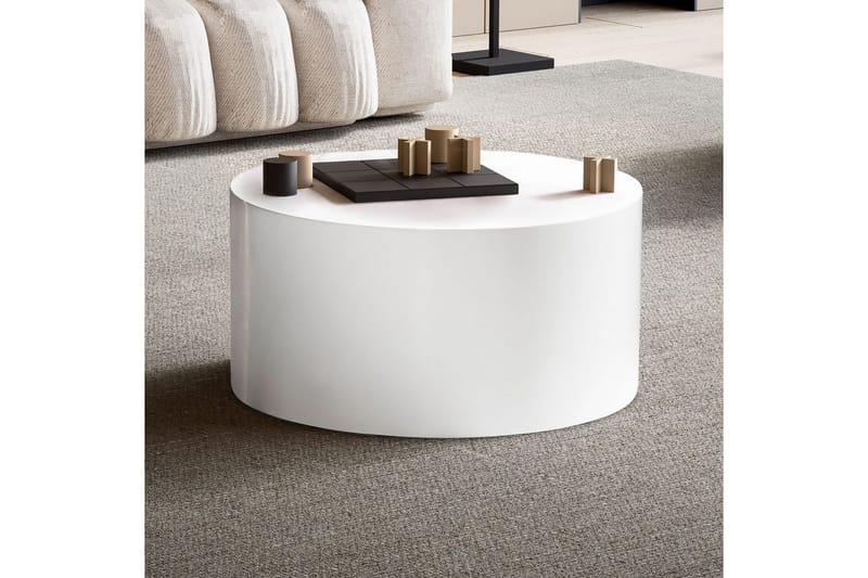 Soffbord Wohnling MONOBLOC rund 60 cm, modern stil Vit - Vit - Möbler - Vardagsrum - Soffbord & vardagsrumsbord - Soffbord