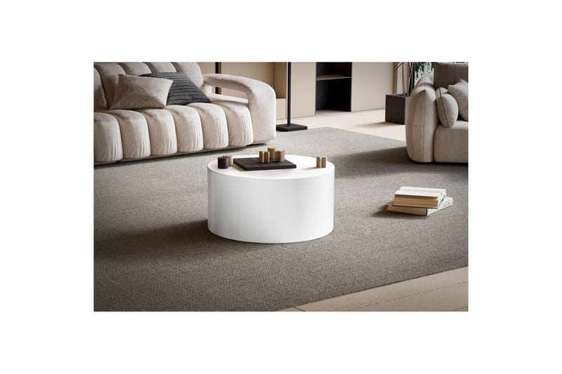 Soffbord Wohnling MONOBLOC rund 60 cm, modern stil Vit - Vit - Möbler - Vardagsrum - Soffbord & vardagsrumsbord - Soffbord