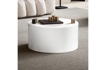 Soffbord Wohnling MONOBLOC rund 60 cm, modern stil Vit - Vit - Möbler - Vardagsrum - Soffbord & vardagsrumsbord - Soffbord
