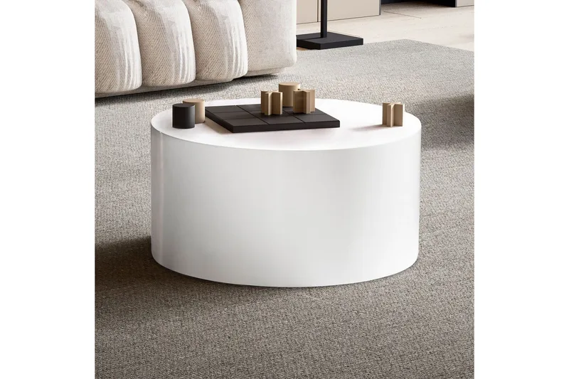 Soffbord Wohnling MONOBLOC rund 60 cm, modern stil Vit - Vit - Möbler - Vardagsrum - Soffbord & vardagsrumsbord - Soffbord