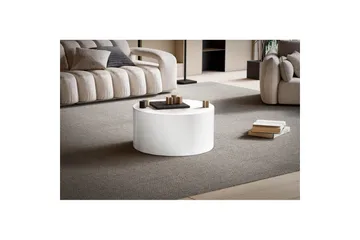 Soffbord Wohnling MONOBLOC rund 60 cm, modern stil Vit - Vit - Möbler - Vardagsrum - Soffbord & vardagsrumsbord - Soffbord