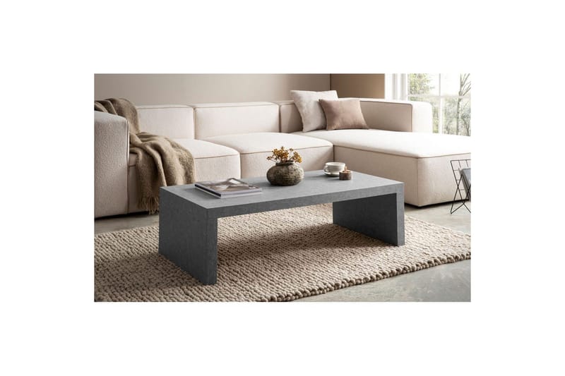 Soffbord Wohnling rektangulär 110 cm, stenoptik, modern look Grå - Grå - Möbler - Vardagsrum - Soffbord & vardagsrumsbord - Soffbord