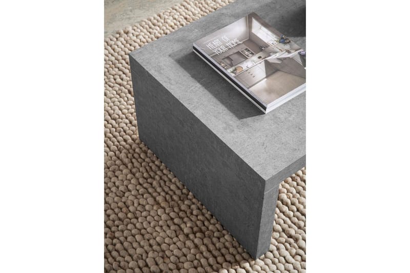 Soffbord Wohnling rektangulär 110 cm, stenoptik, modern look Grå - Grå - Möbler - Vardagsrum - Soffbord & vardagsrumsbord - Soffbord