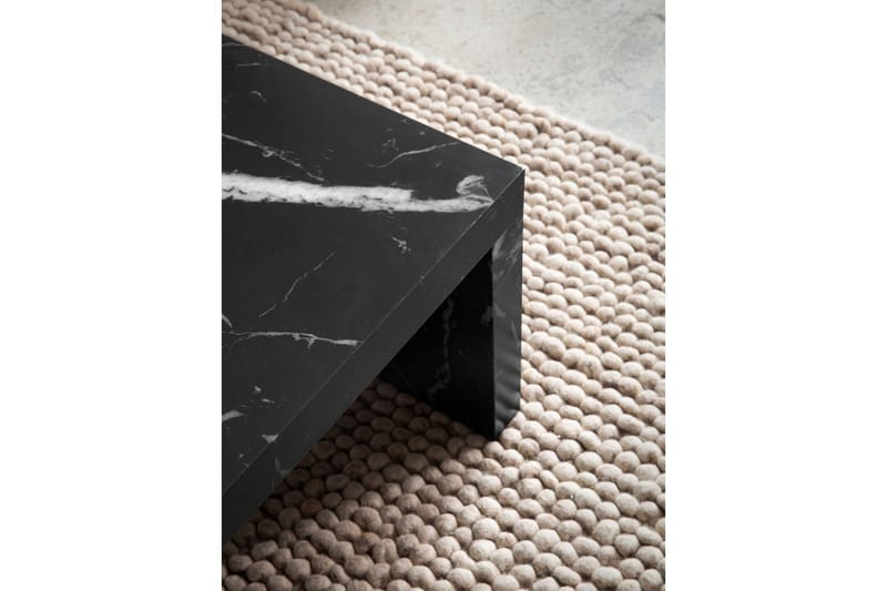 Soffbord Wohnling rektangulär 110 cm, stenoptik, modern look Marmor Svart - Marmor Svart - Möbler - Vardagsrum - Soffbord & vardagsrumsbord - Soffbord