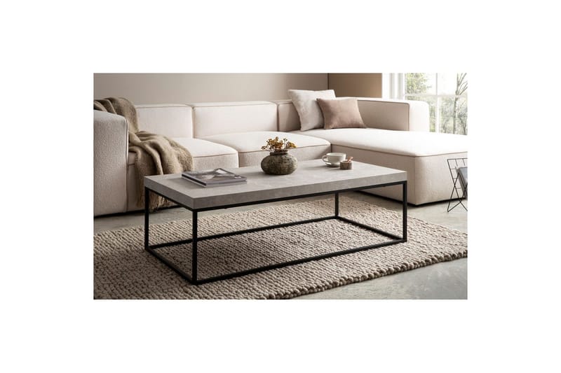 Soffbord Wohnling rektangulär 120 cm, stenoptik, modern look Beige - Beige - Möbler - Vardagsrum - Soffbord & vardagsrumsbord - Soffbord
