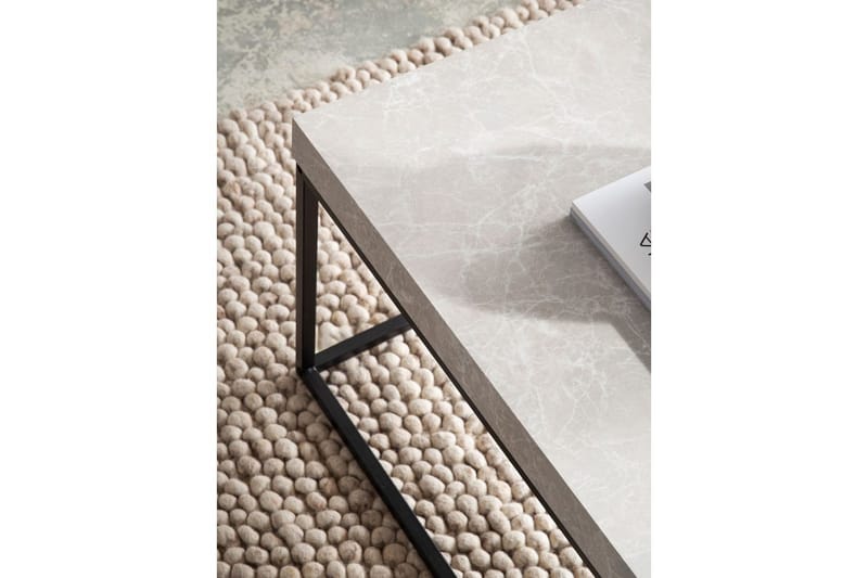 Soffbord Wohnling rektangulär 120 cm, stenoptik, modern look Beige - Beige - Möbler - Vardagsrum - Soffbord & vardagsrumsbord - Soffbord