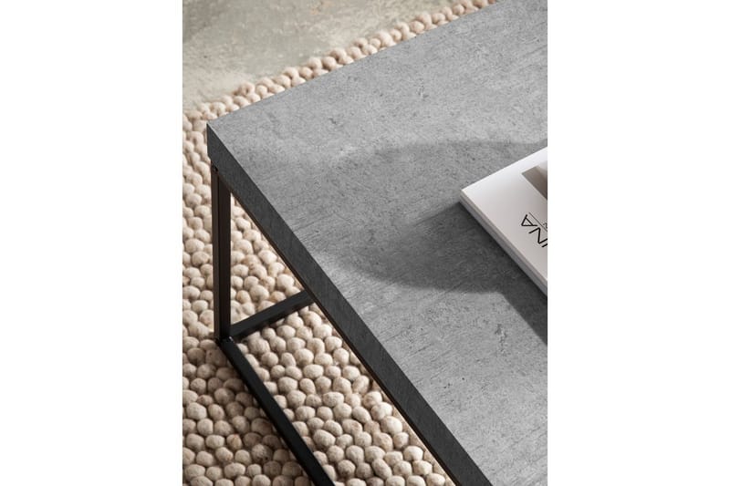 Soffbord Wohnling rektangulär 120 cm, stenoptik, modern look Grå - Grå - Möbler - Vardagsrum - Soffbord & vardagsrumsbord - Soffbord