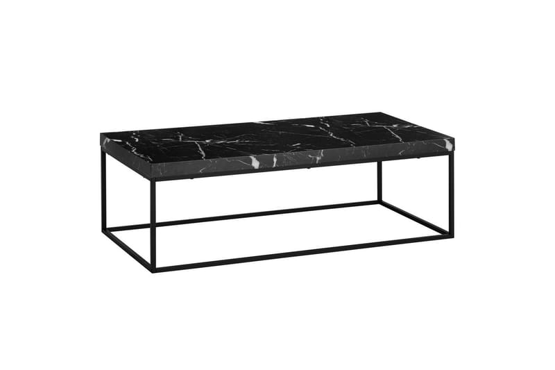 Soffbord Wohnling rektangulär 120 cm, stenoptik, modern look Marmor Svart - Marmor Svart - Möbler - Vardagsrum - Soffbord & vardagsrumsbord - Soffbord