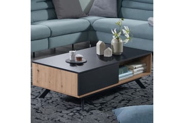 Soffbord Wohnling Rektangulär MDF ek-look med stor lådbricka modern look - Möbler - Vardagsrum - Soffbord & vardagsrumsbord - Soffbord