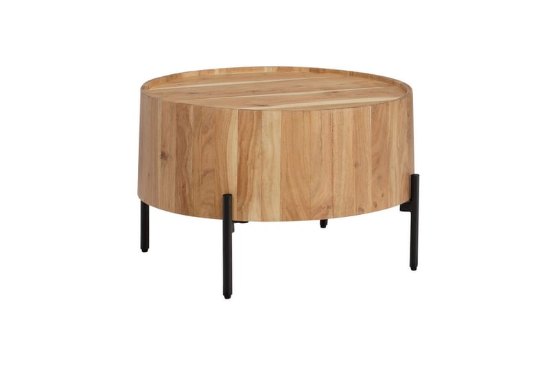 Soffbord Wohnling Rund 60 cm Massivt trä Skandinavisk stil - Möbler - Vardagsrum - Soffbord & vardagsrumsbord - Soffbord