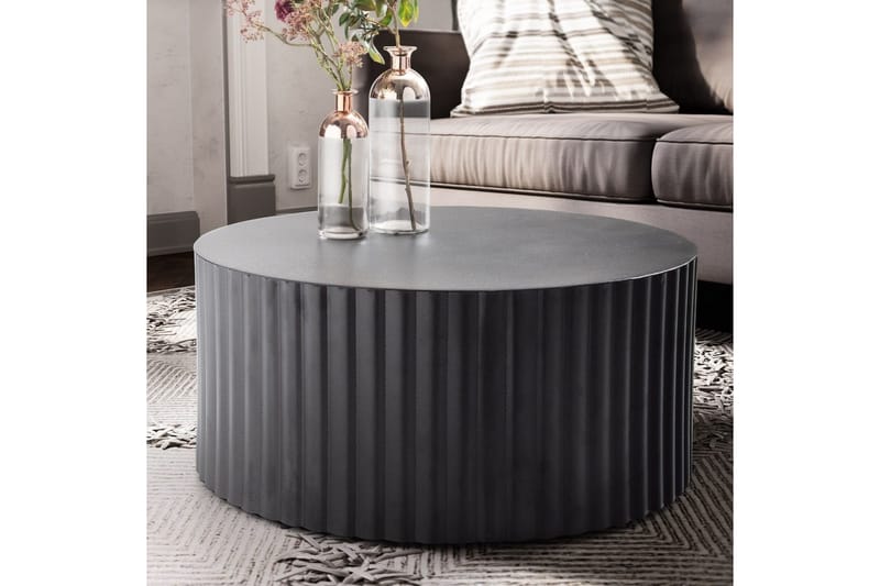 Soffbord Wohnling Rund 67 cm Metallremsor Optik Modern Look - Möbler - Vardagsrum - Soffbord & vardagsrumsbord - Soffbord