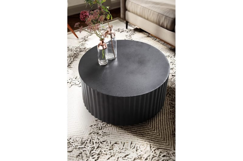 Soffbord Wohnling Rund 67 cm Metallremsor Optik Modern Look - Möbler - Vardagsrum - Soffbord & vardagsrumsbord - Soffbord