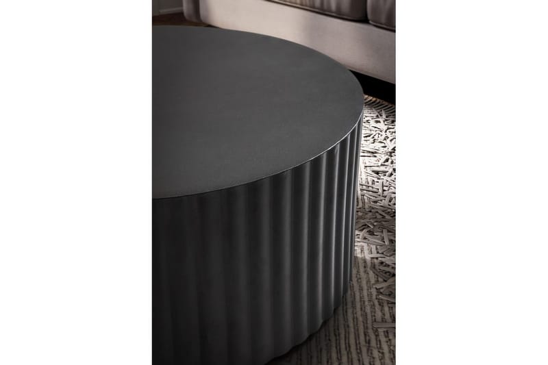 Soffbord Wohnling Rund 67 cm Metallremsor Optik Modern Look - Möbler - Vardagsrum - Soffbord & vardagsrumsbord - Soffbord