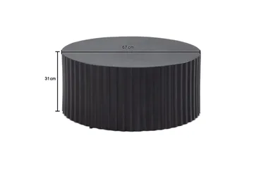 Soffbord Wohnling Rund 67 cm Metallremsor Optik Modern Look - Möbler - Vardagsrum - Soffbord & vardagsrumsbord - Soffbord