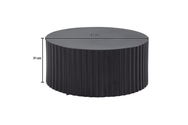 Soffbord Wohnling Rund 67 cm Metallremsor Optik Modern Look - Möbler - Vardagsrum - Soffbord & vardagsrumsbord - Soffbord