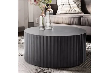 Soffbord Wohnling Rund 67 cm Metallremsor Optik Modern Look - Möbler - Vardagsrum - Soffbord & vardagsrumsbord - Soffbord