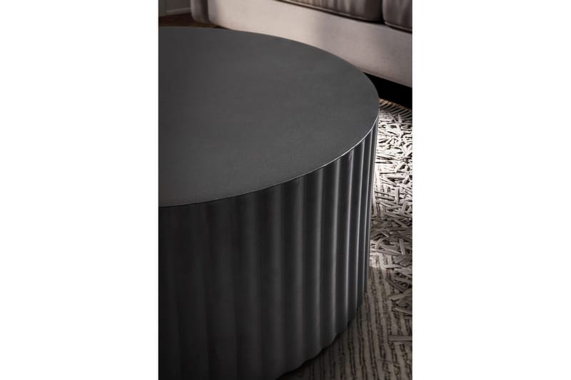 Soffbord Wohnling Rund 67 cm Metallremsor Optik Modern Look - Möbler - Vardagsrum - Soffbord & vardagsrumsbord - Soffbord
