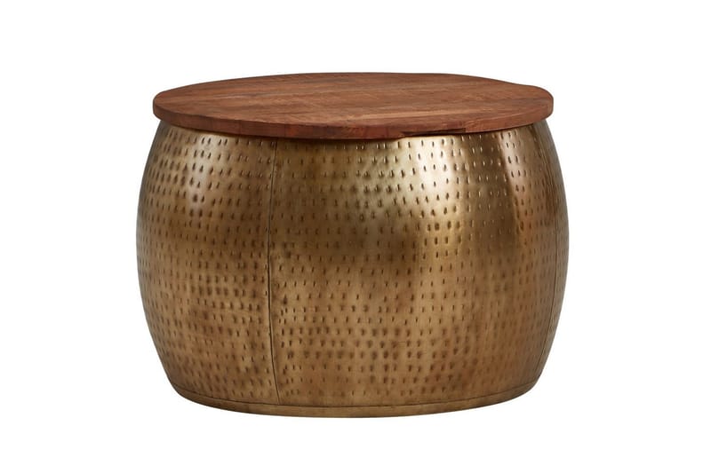 Soffbord Wohnling Rund diameter 60 cm förvaringsutrymme massivt bordsytor lantlig stil - Möbler - Vardagsrum - Soffbord & vardagsrumsbord - Soffbord