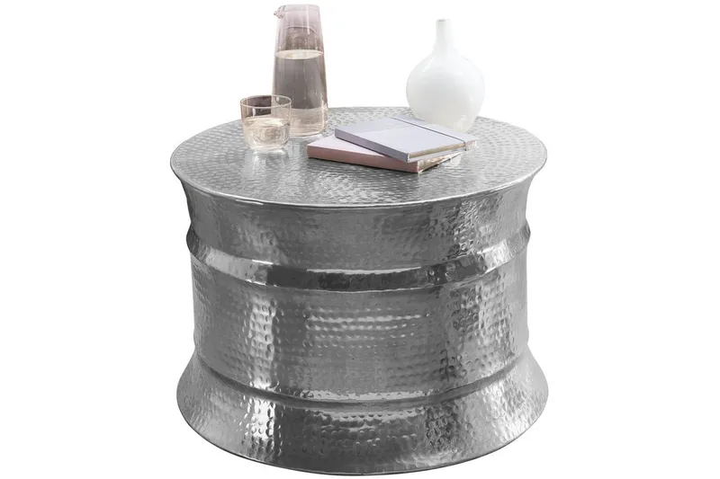 Soffbord Wohnling Rund hamrad aluminiumyta lackerad orientalisk