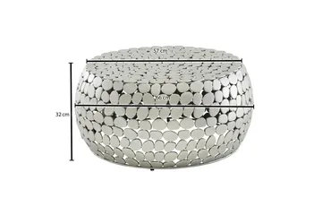 Soffbord Wohnling Rund metallplatta stil matt look modern - Möbler - Vardagsrum - Soffbord & vardagsrumsbord - Soffbord
