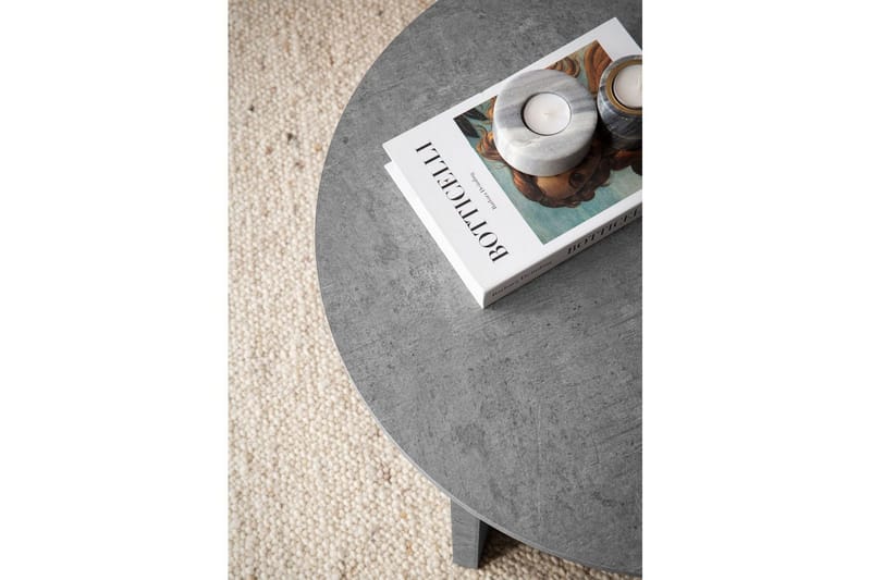 Soffbord Wohnling Rund stensikt stil modern look 60 cm, Grå - 60 cm, Grå - Möbler - Vardagsrum - Soffbord & vardagsrumsbord - Soffbord