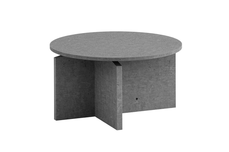 Soffbord Wohnling Rund stensikt stil modern look 60 cm, Grå - 60 cm, Grå - Möbler - Vardagsrum - Soffbord & vardagsrumsbord - Soffbord