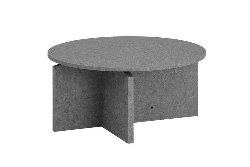 Soffbord Wohnling Rund stensikt stil modern look 70 cm, Grå - 70 cm, Grå - Möbler - Vardagsrum - Soffbord & vardagsrumsbord - Soffbord