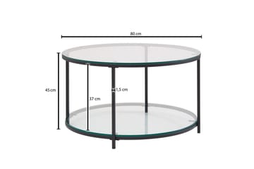 Soffbord Wohnling Runt säkerhetsglas med glasbricka modern - Möbler - Vardagsrum - Soffbord & vardagsrumsbord - Soffbord
