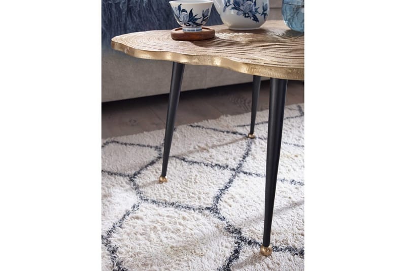 Soffbord Wohnling Träskiva Stil Metall Modern med Metallben - Möbler - Vardagsrum - Soffbord & vardagsrumsbord - Soffbord