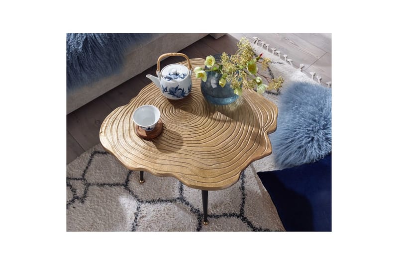 Soffbord Wohnling Träskiva Stil Metall Modern med Metallben - Möbler - Vardagsrum - Soffbord & vardagsrumsbord - Soffbord