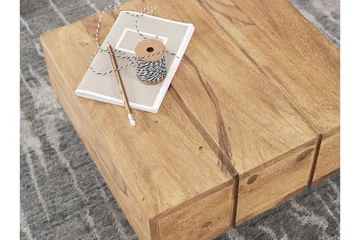 Woolam Kvadratiskt Soffbord 44 cm i Massivt Trä - Brun - Möbler - Vardagsrum - Soffbord & vardagsrumsbord - Soffbord