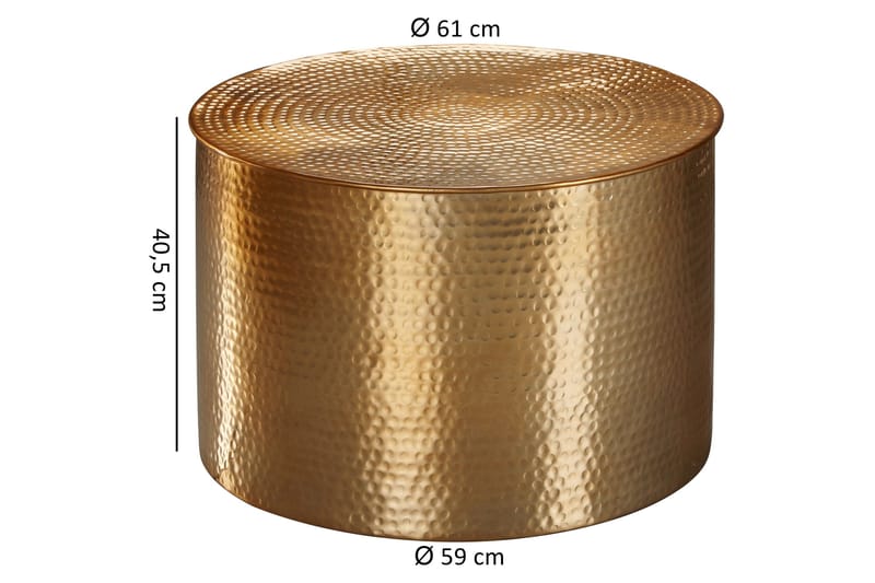 Xeniah Soffbord 61 cm Runt - Guld - Möbler - Vardagsrum - Soffbord & vardagsrumsbord - Soffbord