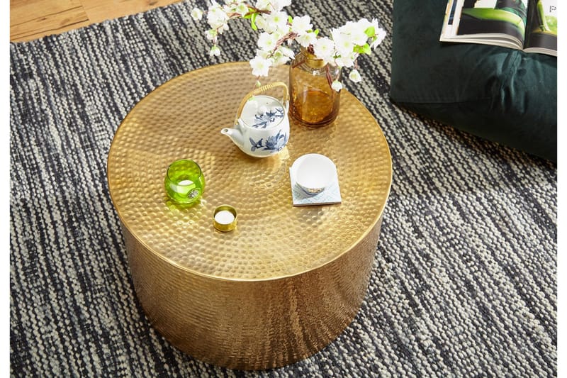 Xeniah Soffbord 61 cm Runt - Guld - Möbler - Vardagsrum - Soffbord & vardagsrumsbord - Soffbord