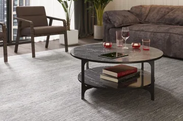 Yalbi Soffbord 90 cm med Förvaring Runt Hylla - Svart - Möbler - Vardagsrum - Soffbord & vardagsrumsbord - Soffbord